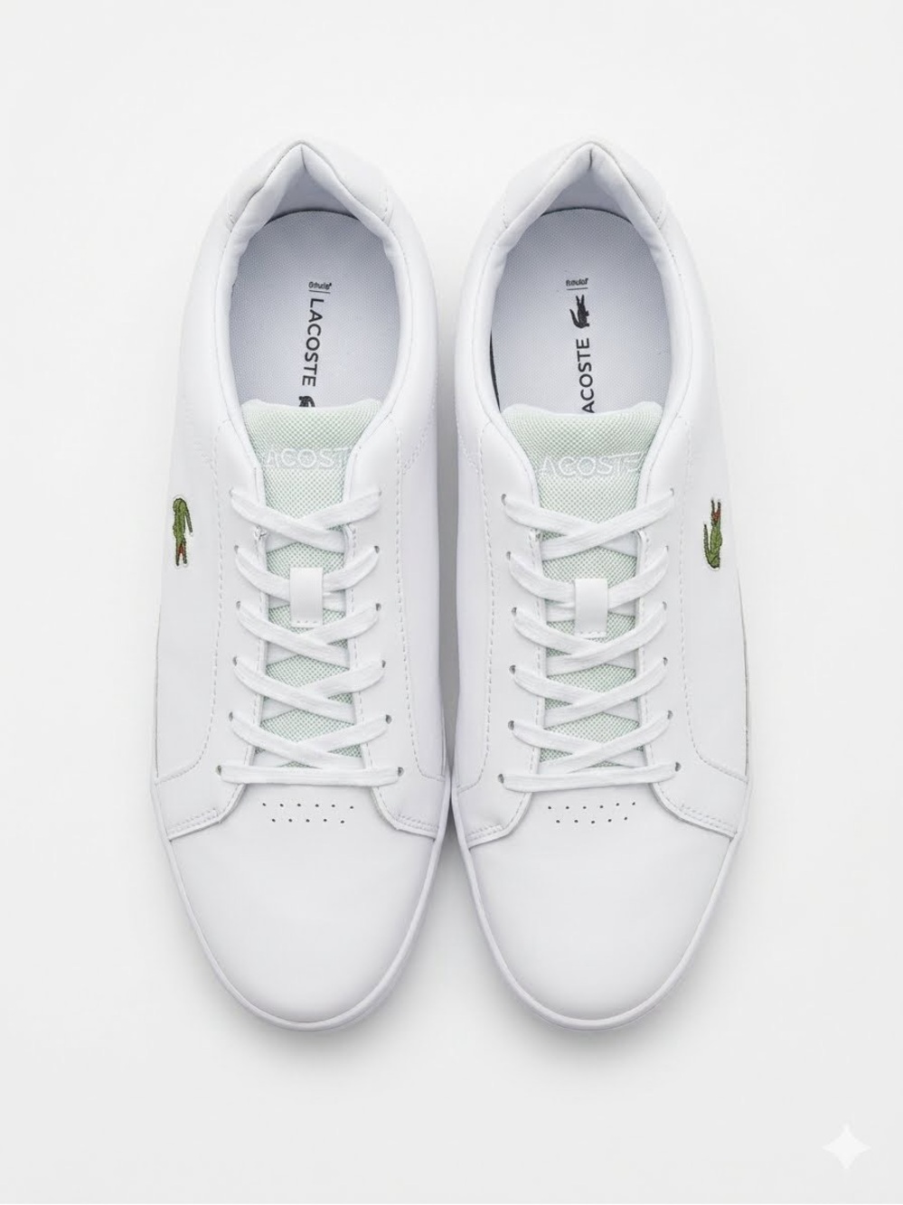 Lacoste Challenge 0120 2 SMA White Leather Sneakers Size 11.5